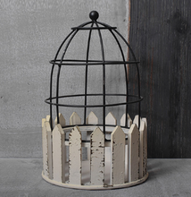 Load image into Gallery viewer, Vintage Antique Handmade Wood with metal wire Dome